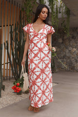 Maxikleid "Zitrus & Gewürze" Orange