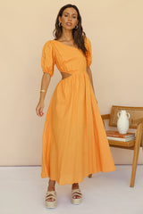 Ockerfarbenes Maxikleid Orange