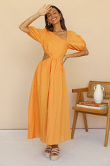 Ockerfarbenes Maxikleid Orange