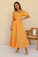 Ockerfarbenes Maxikleid Orange