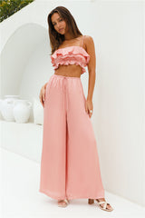 Coral Cove Satin Cropped Top Orange
