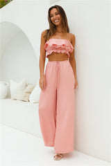 Coral Cove Satin Cropped Top Orange