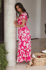 Maxikleid "Blumen pflanzen" Rosa