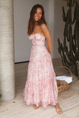 Essence Trägerloses Maxikleid Rosa