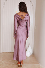 Forget Me Not Maxikleid aus Satin Lila
