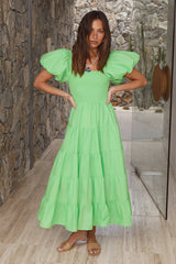 Adela Maxikleid Hellgrün