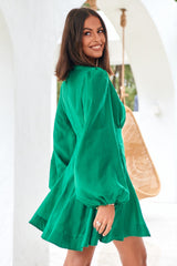 Symbole der Natur Kleid Grün