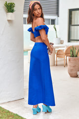 Vornehm Crop Top Blau