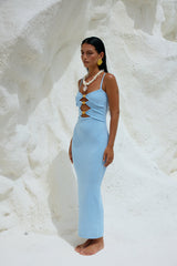 RUNAWAY THE LABEL Normani Midikleid Eisblau