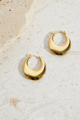 18 Karat vergoldete Slick Bun Creolen Gold