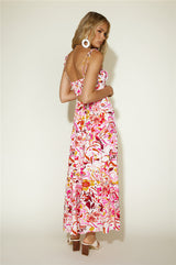 Abendessen-Date Maxikleid Blumenmuster