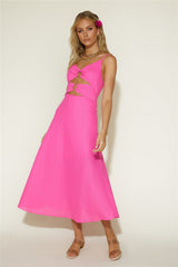 Maxikleid "Meine Pläne absagen" in Rosa