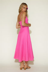 Maxikleid "Meine Pläne absagen" in Rosa
