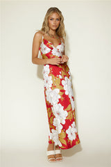 Disappear in the Clouds Maxikleid Rot