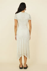 Cosmic Swirl Maxikleid Beige