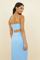 The Right Place Crop Top Blau