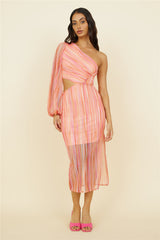 Getaway Car Midikleid Pink