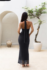 Mitternachts-Muse Maxikleid Schwarz