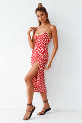 Midi-Kleid „Next Flight Home“ Rot