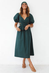 Maxikleid "No Matter" Waldgrün