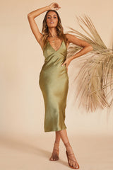 Amaryllis Midikleid Grün