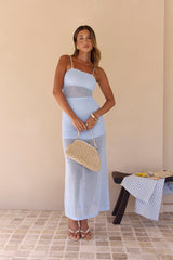 Sommer Runway Maxikleid Blau