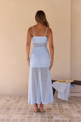 Sommer Runway Maxikleid Blau