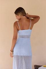 Sommer Runway Maxikleid Blau