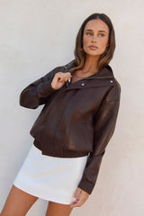 City Girls Kunstlederjacke Braun