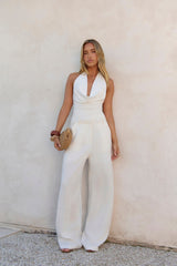 BASE Contour In Her Element Halter Neck Neckholder-Top Weiß