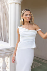 Elegantes Off-Shoulder-Top in Weiß