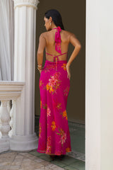 Trägerloses Maxi-Kleid „Starlit Island“ in Pink