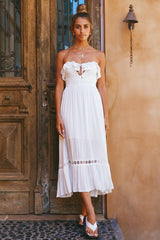 Santa Elena Midi-Kleid Weiß