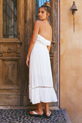 Santa Elena Midi-Kleid Weiß