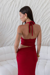 Horizon Hunter Maxi Dress Maroon