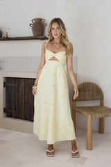 Sonnenblumen-Traum Maxikleid Gelb