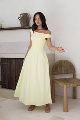 Days Of The Sun schulterfreies Maxikleid Gelb