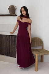 Sparkle Somewhere New Maxikleid Wein