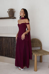 Sparkle Somewhere New Maxikleid Wein