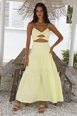 Make It Natural Maxikleid Gelb