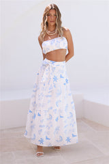 Bahama Crop Top Blau
