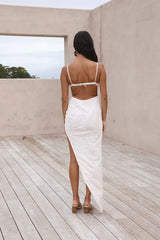 HELLO MOLLY White Sand Oasis Maxikleid Pink