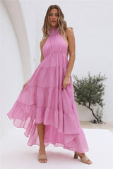 Frühlingssonnenuntergang Maxikleid Pink