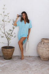 Sommerliebe Song Midi-Kleid Blau