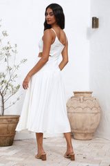 Süßestes Lächeln Maxikleid Weiß