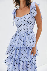 Midi-Stufenkleid „Mediterrane Muse“ Blau