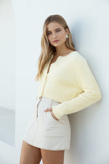Strickjacke "Am Kamin" Gelb