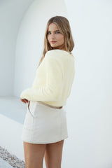Strickjacke "Am Kamin" Gelb