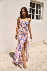 Satin-Maxikleid „On Your Wishlist“ Mehrfarbig
