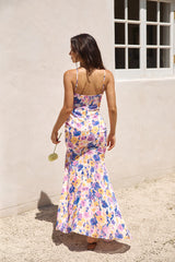 Satin-Maxikleid „On Your Wishlist“ Mehrfarbig